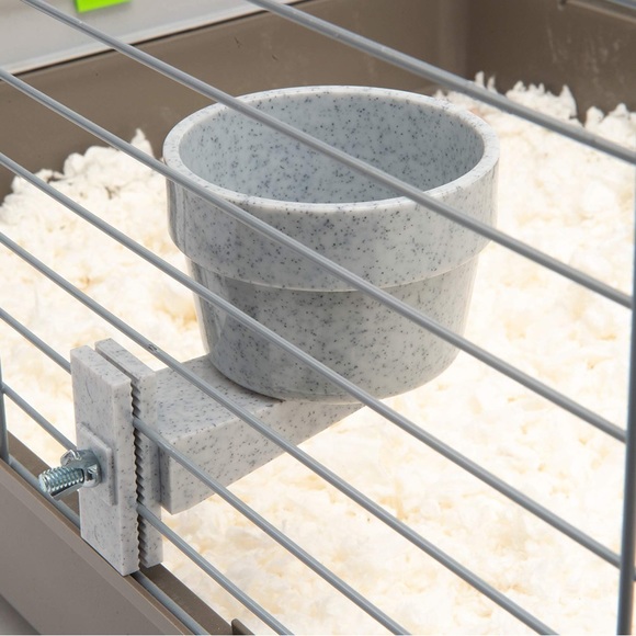 Granite look Quick Lock Crate Bowls for Small Animals and Birds - Picture 5 of 6